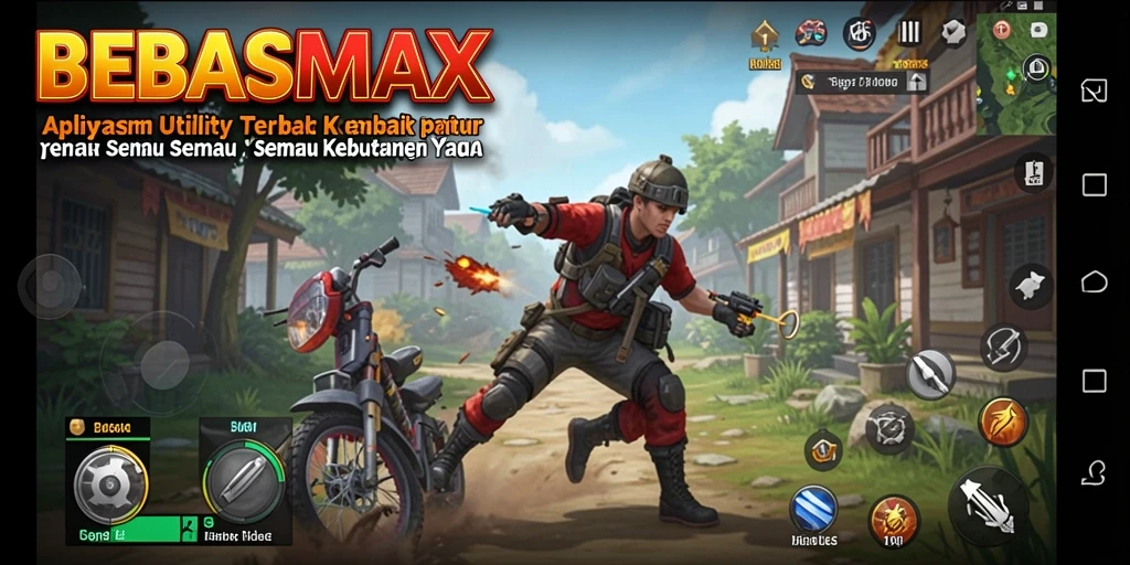 Tampilan BEBASMAX menampilkan fungsionalitas aplikasi Utility yang lengkap.
