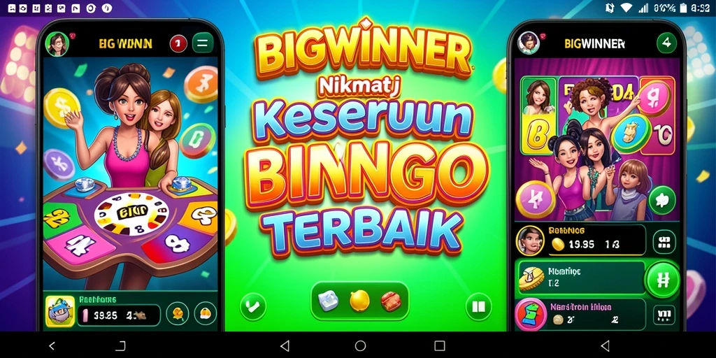 Tampilan gameplay Bingo yang menarik di BIGWINNER.