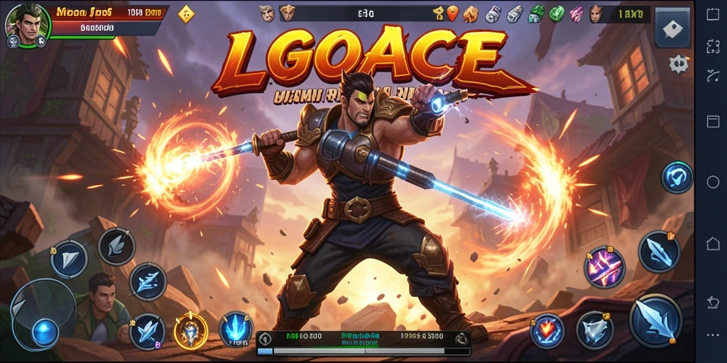 Gameplay seru LGOACE dengan pertarungan intens.