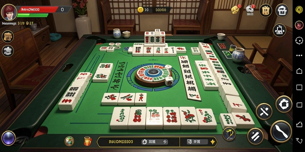 Tampilan gameplay seru <strong>MAHJONG500</strong> dengan tantangan strategis.