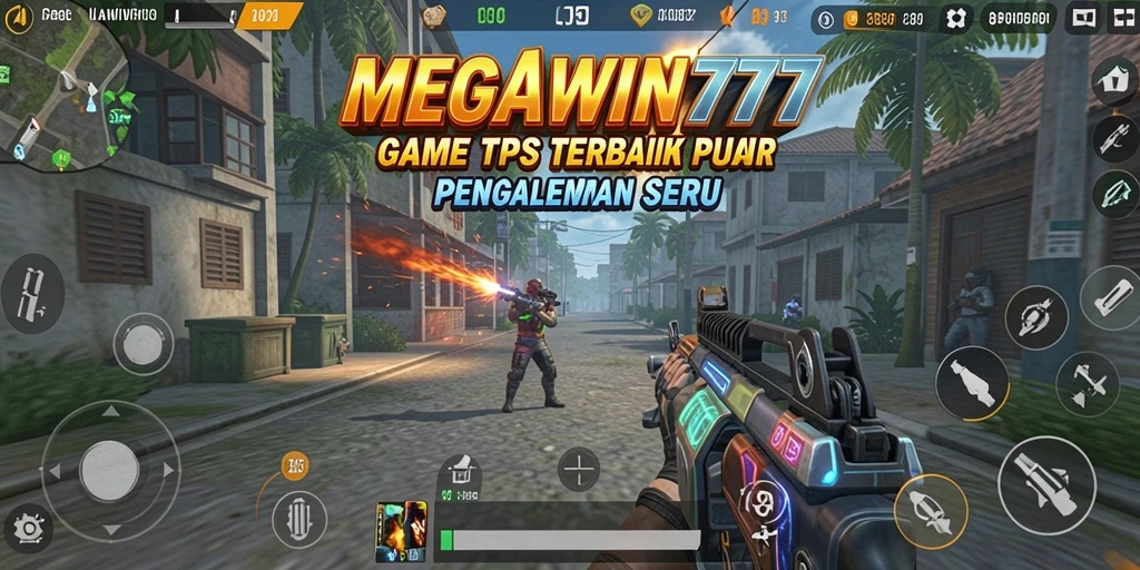 Screenshot gameplay MEGAWIN777 dengan aksi seru di dunia TPS.