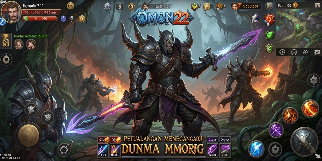 Tampilan seru gameplay OMON22 di dunia MMORPG.