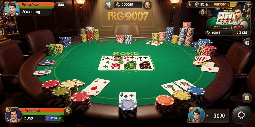 Tampilan gameplay poker yang menarik dan interaktif di PRG007.