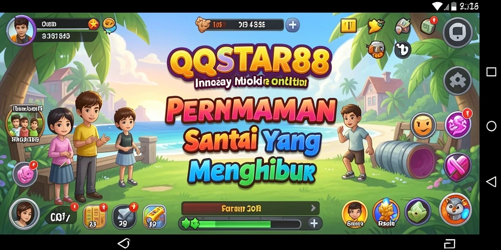 Tampilan gameplay menarik dari QQSTAR88 yang penuh warna.