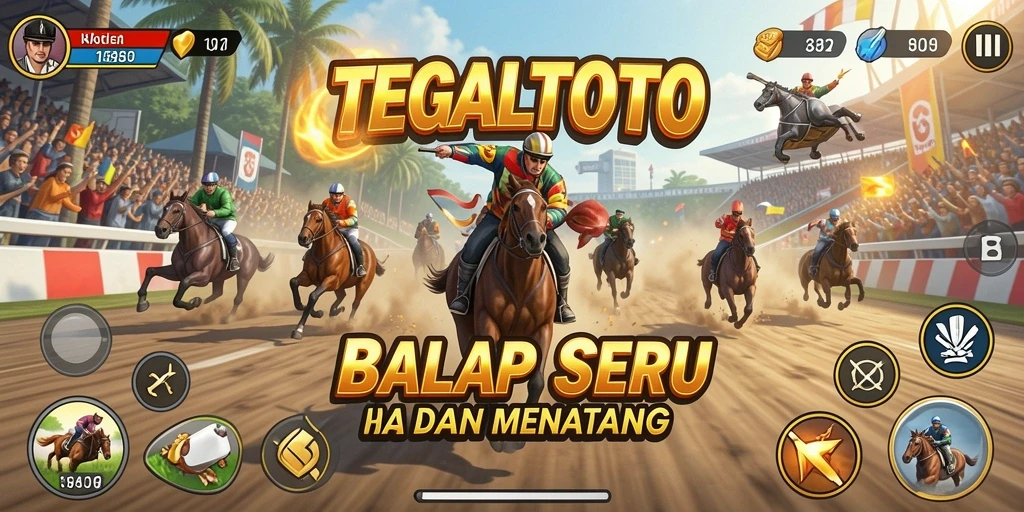 Gameplay intens TEGALTOTO yang menunjukkan aksi balap penuh adrenalin.